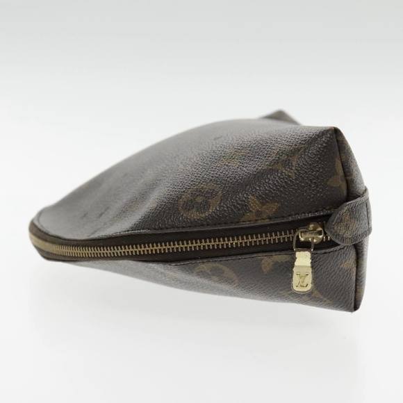 LOUIS VUITTON Monogram Trousse Demi Ronde Cosmetic Pouch M47520 LV Auth 94325 - Picture 3 of 16